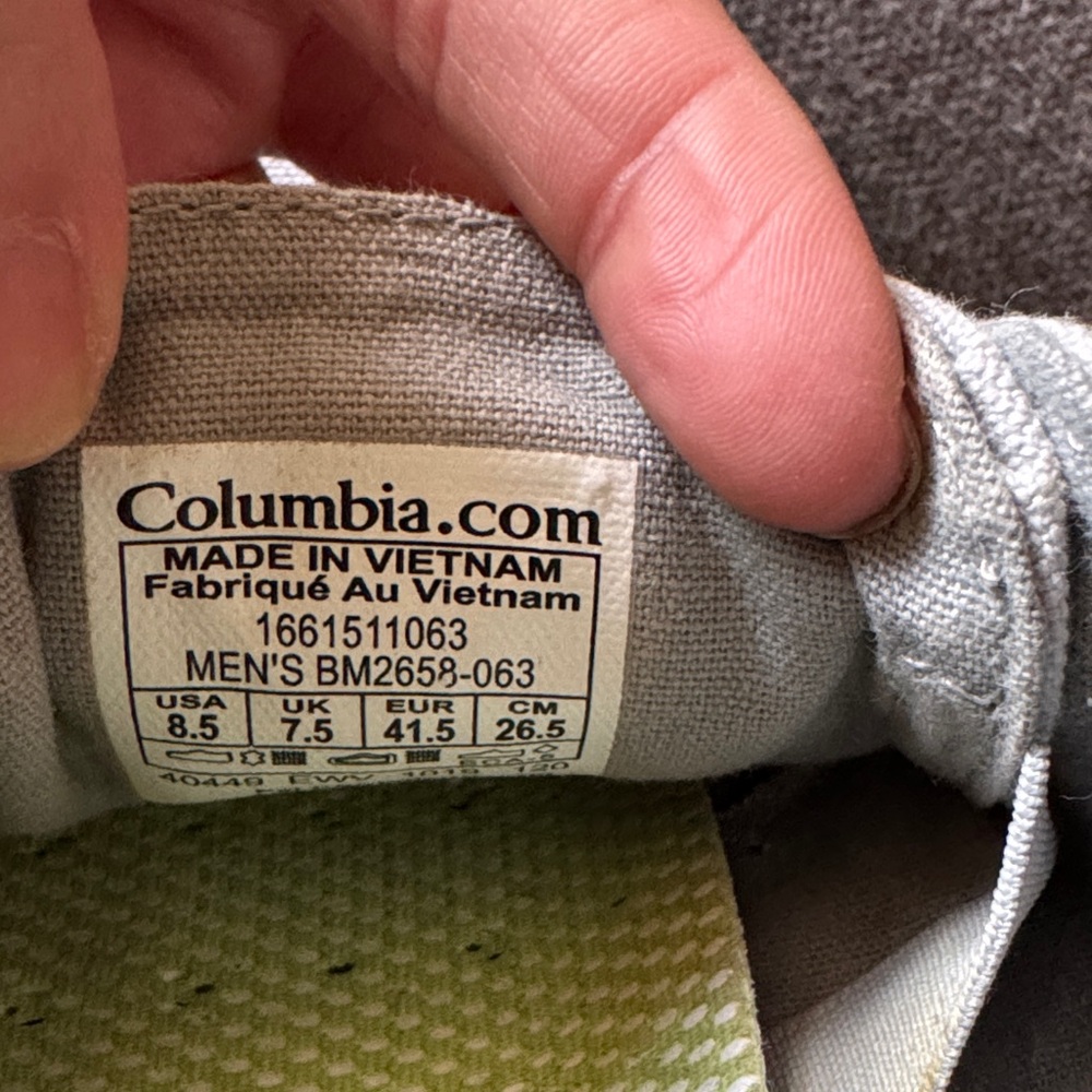 Columbia Light Gray Canvas Slip on Shoes - Picture 2 of 11
